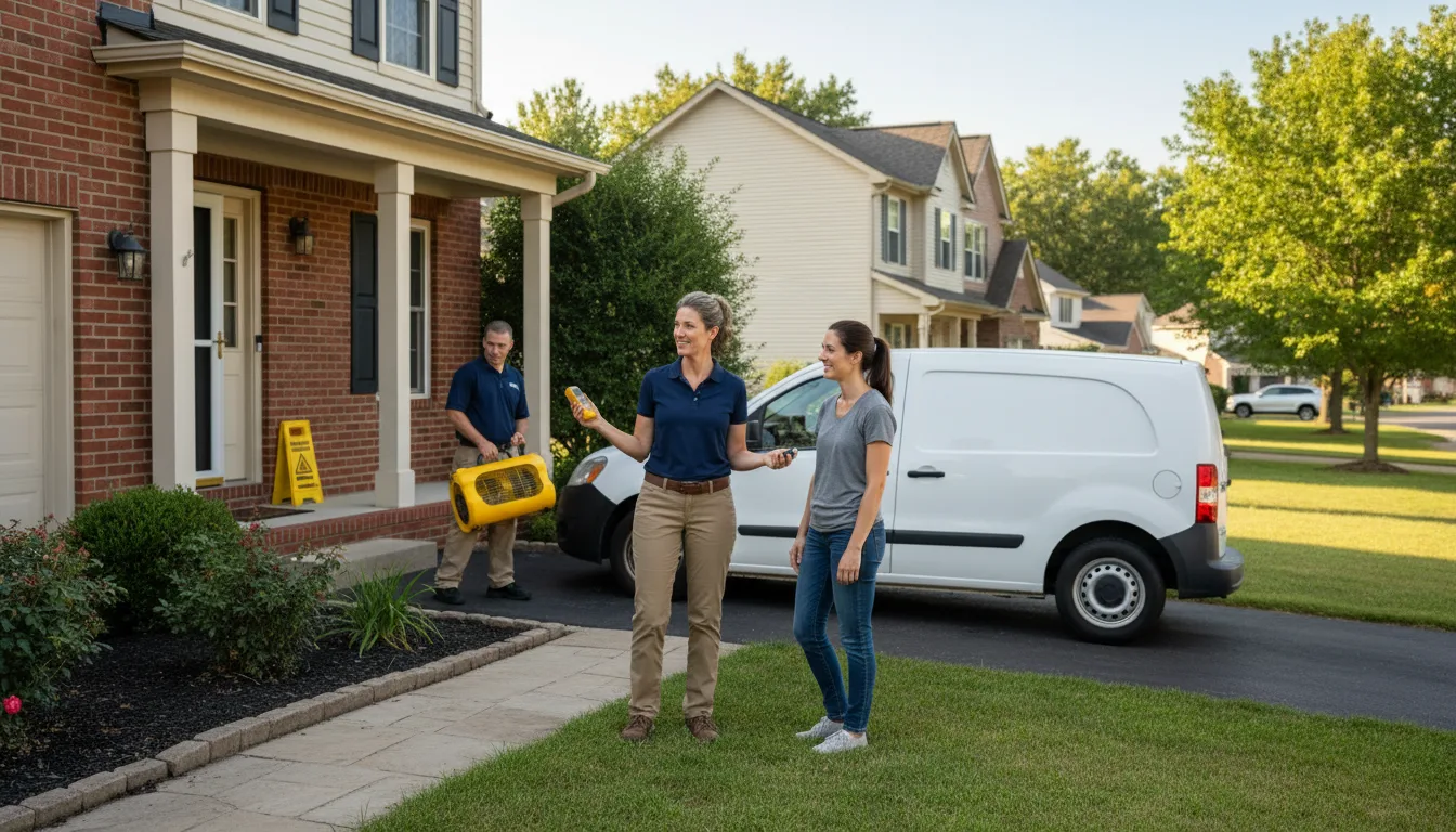 Residential water damage restoration in Beccaria, PA